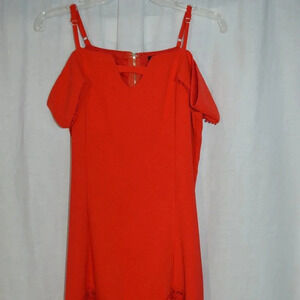 Verty Red Off The Shoulder Cut Out Cocktail Club